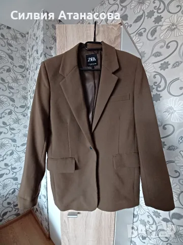 Сако ZARA XS тютюн, снимка 6 - Сака - 55951424