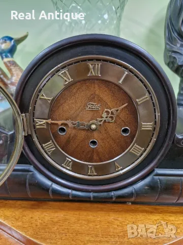 Уникален голям антикварен колекционерски каминен часовник , снимка 6 - Антикварни и старинни предмети - 49465593