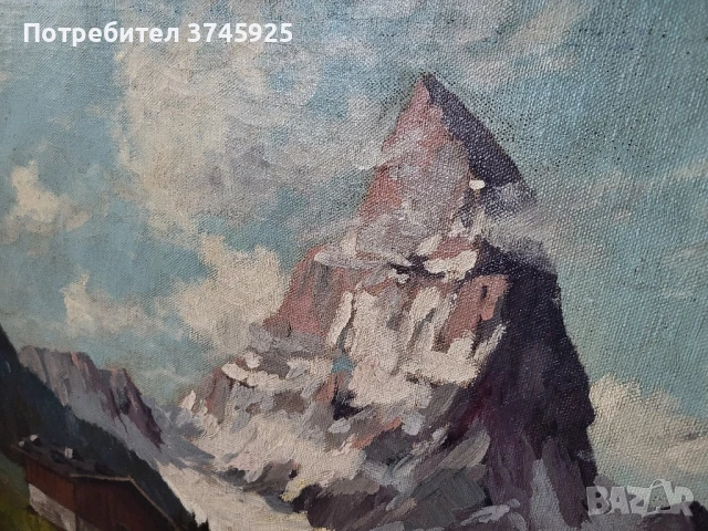 Стара картина 1890г. немски автор, снимка 10 - Картини - 50948940