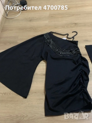 Рокля с един ръкав и отделен допълнителен., снимка 5 - Рокли - 53026376