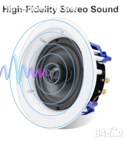 Herdio 5.25" таванни високоговорители 300 вата, 2-лентови за перфектен звук 2 броя комплект нови, снимка 9 - Тонколони - 52019592