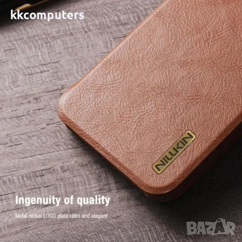 Samsung Galaxy S25 5G Nillkin QIN Кожен Калъф и Протектор, снимка 14 - Калъфи, кейсове - 51417689