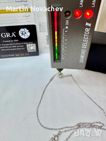 Сребърно колие с мойсанит (Диамант) 0.5 карата, снимка 11 - Колиета, медальони, синджири - 53612439