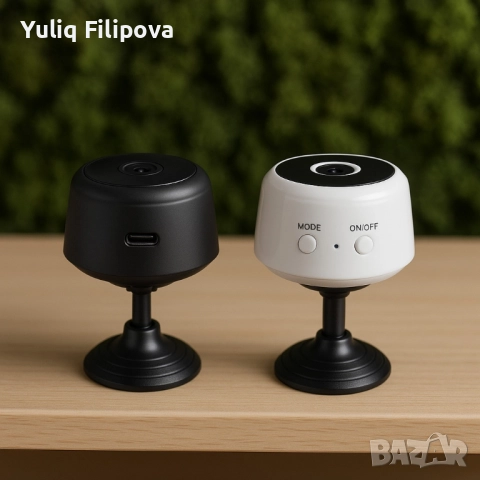 Висококачествена безжична мини IP камера, за домашна употреба с магнитна стойка 