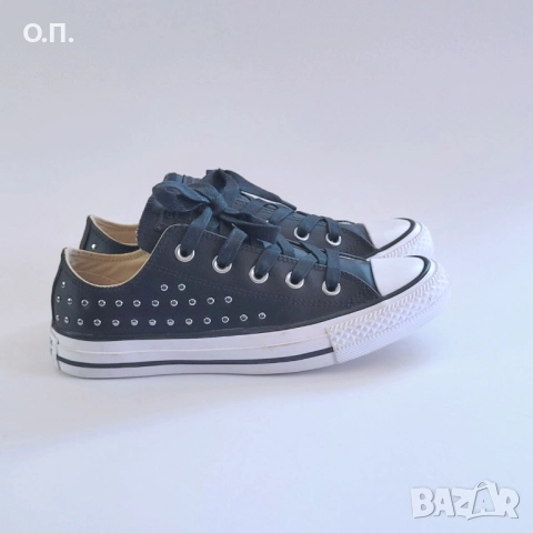 Converse All Star Lo Leather Black Silver 36, снимка 3 - Кецове - 51662533