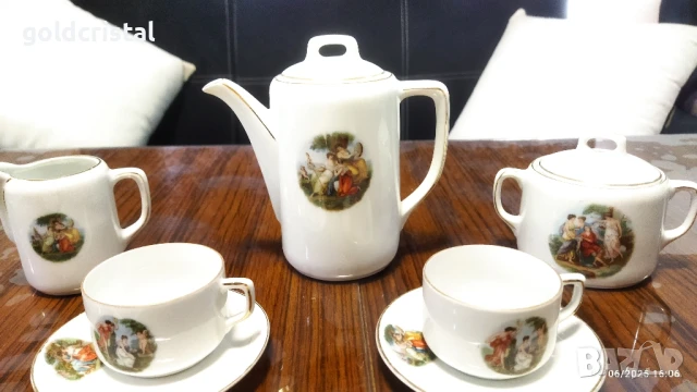 старинен порцелан Чехословакия чашки за кафе трите грации, снимка 7 - Антикварни и старинни предмети - 50587749