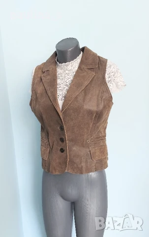 Три различни броя / Марков елек от естествена кожа, един рокерски , снимка 9 - Елеци - 51314004