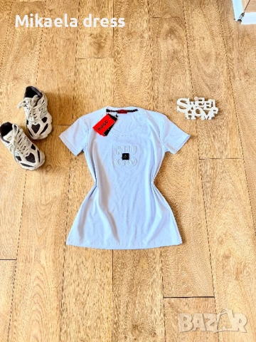 Супер свеж памучен тишърт от Hugo Boss в син цвят.С М Л размер, снимка 4 - Тениски - 53854023