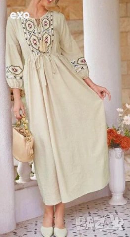 Елегантна лятна рокля, лятна рокля с бродерия, Лятна рокля памук, снимка 5 - Рокли - 41057357