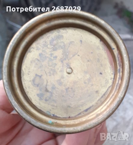 Ваза, метал, месинг бронз или мед, войнишко творчество, снимка 4 - Антикварни и старинни предмети - 34722108