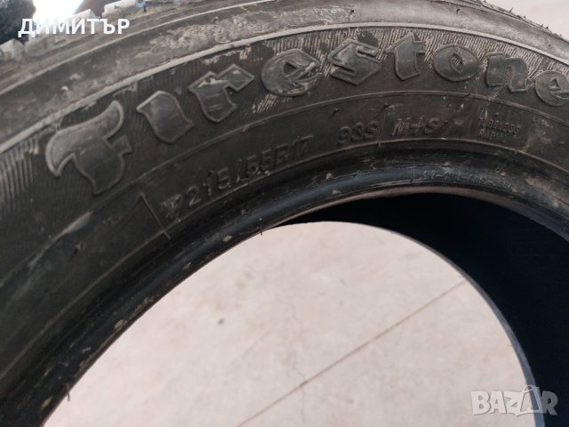 само 1бр.всесезонна гума Firestone 215 55 17 dot3519, снимка 4 - Гуми и джанти - 44324359