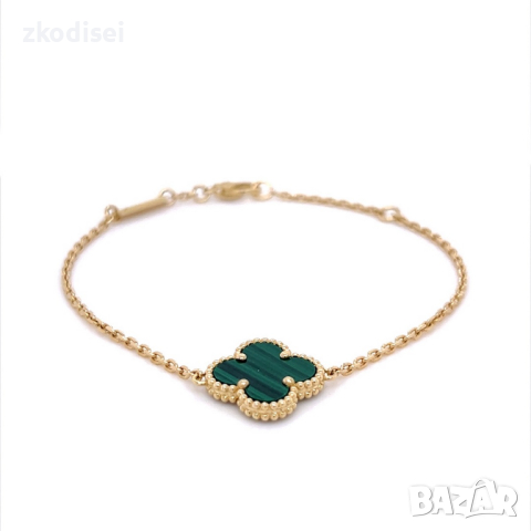 Златна дамска гривна Van Cleef 3,97гр. 18,0см. 14кр. проба:585 модел:22463-2, снимка 2 - Гривни - 44517944