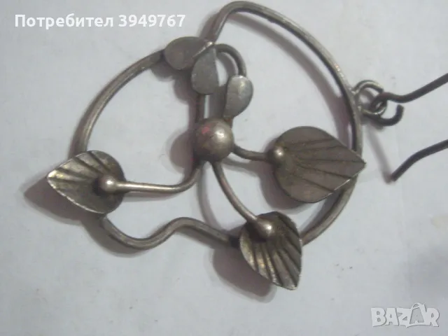 Стара сребърна обица., снимка 2 - Обеци - 49623416