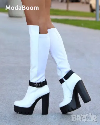 Ботуши на ток - Кожа