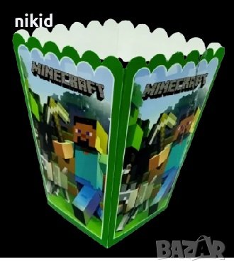 Minecraft Майнкрафт Парти кутия за дребни лакомства пуканки и др, снимка 2 - Други - 29311892