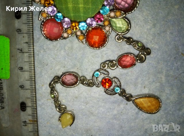 ПРЕКРАСНА ФЛОРАЛНА СРЕБРИСТА КРИСТАЛНА ВИНТИДЖ БРОШКА - ПЕНДАНТ 26588, снимка 7 - Други - 42082403