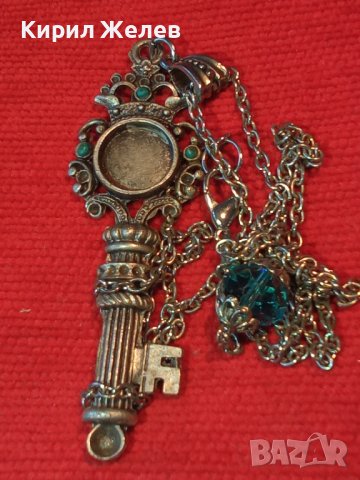 ПОСРЕБРЕН ВИНТИДЖ АРТ МЕДАЛЬОН - КЛЮЧЕ с ВЕРИЖКА 21699, снимка 9 - Колиета, медальони, синджири - 32525233
