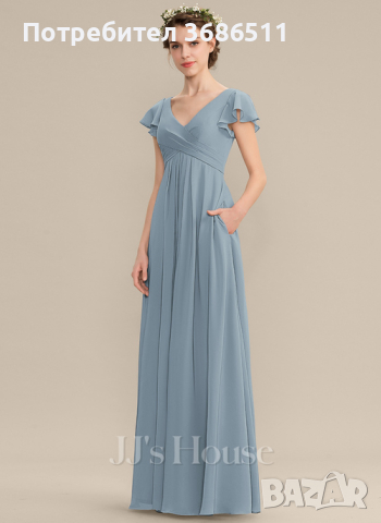 Синя официална рокля , снимка 3 - Рокли - 44515857