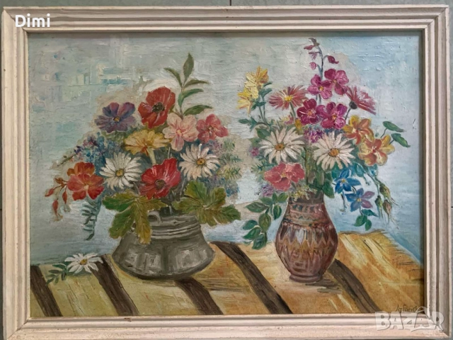 АТАНС ГАНЧЕВ масло/платно натюрморт , снимка 6 - Картини - 52827284