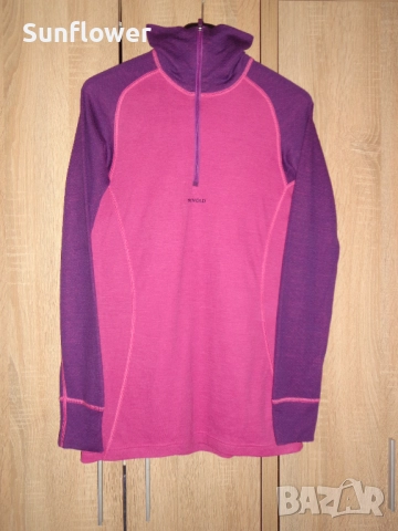 Дамска мерино термо блуза Devold Active розова, размер L 80% мериносова вълна, 20% полиамид  , снимка 4 - Блузи с дълъг ръкав и пуловери - 51732511