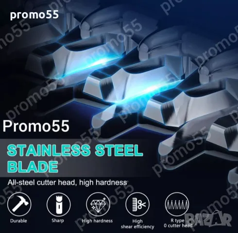 ПРОМО! Професионален тример за подстригване оформяне на коса, брада, тяло, снимка 13 - Тримери - 48621486