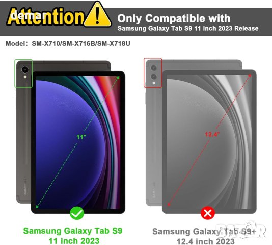 Калъф с клавиатура GOKOCO за Samsung Galaxy Tab S9 2023 11", снимка 2 - Таблети - 44368931