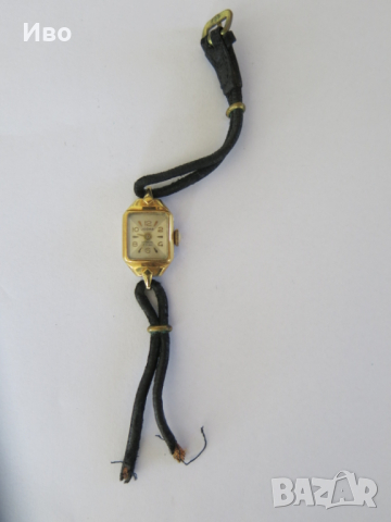 Рядък дамски механичен ретро часовник Jodar, incabloc, 17 rubies, позлатен