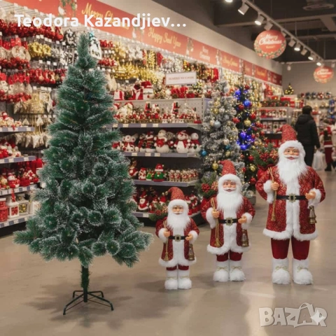 Дядо Коледа + Елха със заскрежени връхчета 