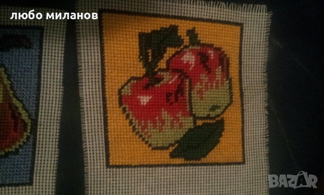 Две малки гобленчета, плодове, ярки и красиви, снимка 3 - Гоблени - 39408703