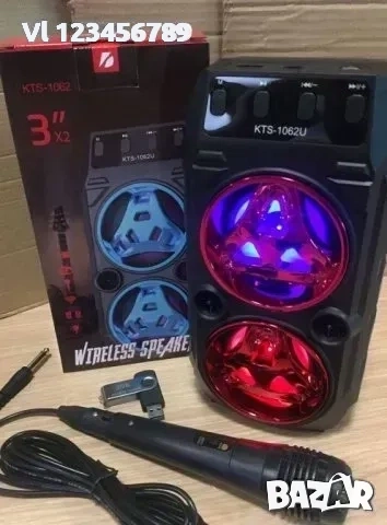 Караоке тонколона KTS-1062,МП3, SD карта, флашка, блутут, снимка 2 - Радиокасетофони, транзистори - 53870144