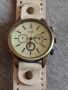 Дизайнерски марков дамски часовник много красив с кожена каишка перфектен - 21838