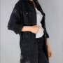 ЗАРА ZARA  Овърсайз удължено деним дънково яке с прокъснат ефект , снимка 4