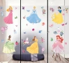 6 принцеси птички цветя самозалепващ стикер лепенка за стена мебел прозорец детска стая детски, снимка 2