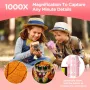 Детски дигитален микроскоп 2MP с 1000x увеличение HD 2-инчов IPS екран, снимка 6