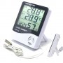 Термометър, влагометър и часовник 5в1 за вътрешна и външна температура, снимка 7