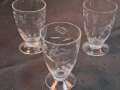 три гравирани чаши за ракия 29/6, снимка 2