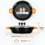 Дълбок гранитен тиган с капак и дозатор 28 cm, 3,3 l, снимка 6