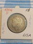 Сребърна монета 1 долар 1904г. САЩ уникат за КОЛЕКЦИОНЕРИ 50756, снимка 1