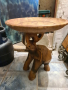 Голям дървен слон масичка , снимка 1 - Антикварни и старинни предмети - 44739914
