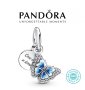 Талисман Пандора сребро проба 925 Pandora Butterfly Dangle. Колекция Amélie, снимка 1 - Гривни - 41243024