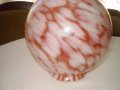 Стар стъклен абажюр глобус многоцветен лампа полюлеи , снимка 1 - Други ценни предмети - 41464980