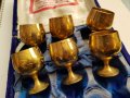 Стар комплект от шест месингови бокала, снимка 7