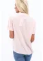 Дамска блуза с къс ръкав в цвят пудра MP25951, снимка 3