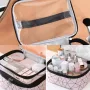 Козметичен органайзер на две нива за пътуване с дръжка HZH17, снимка 2