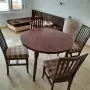 Маса от масив с столове, снимка 3