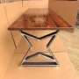 Маси и пейки от масив с метални крака , снимка 10