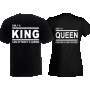 Крал кралица тениски за двойки, снимка 1 - Романтични подаръци - 35756626