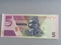 Банкнота - Зимбабве - 5 долара UNC | 2019г., снимка 1 - Нумизматика и бонистика - 41559499
