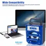 Мини Bluetooth тонколона 1TECH, Hands-Free, MicroSD/TF, AUX, микрофон, синя, снимка 3