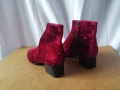№ 37 Mango дамски боти от кадифе в червен цвят, снимка 7